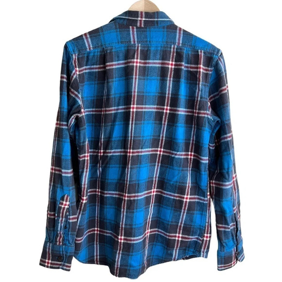 Old Navy • Regular Fit Long Sleeve Heavy Blue Tooth Flannel - Picture 3 of 8